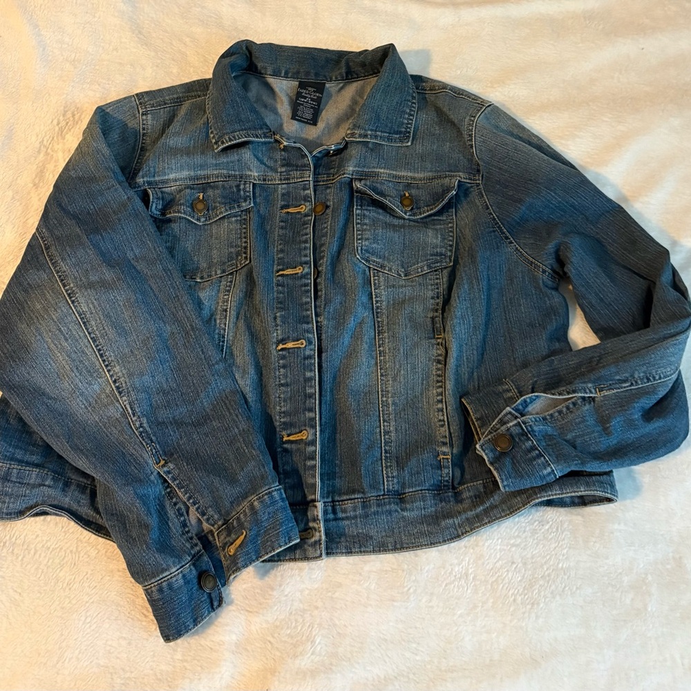Faded Glory Blue Denim Women’s  Jacket Size 18-20W